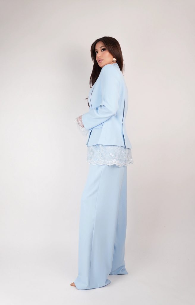 LACE CUT-OUT BLAZER SET