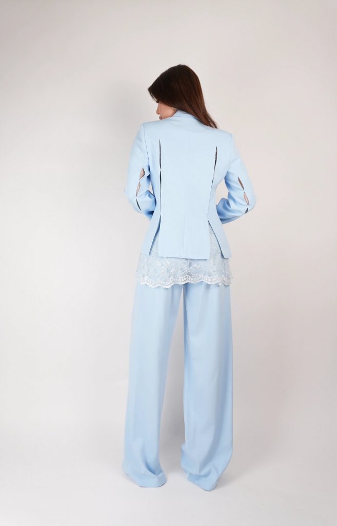 LACE CUT-OUT BLAZER SET