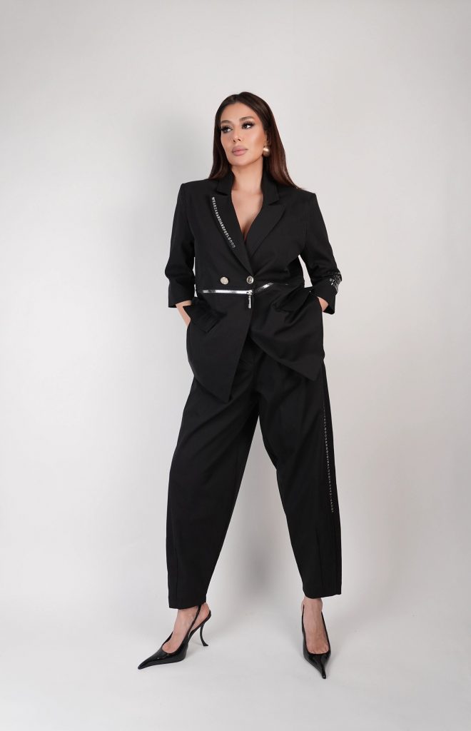 ZIP-DETAIL BLAZER SET