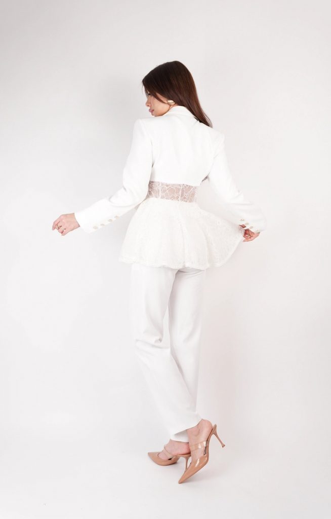 LACE-PEPLUM BLAZER SET