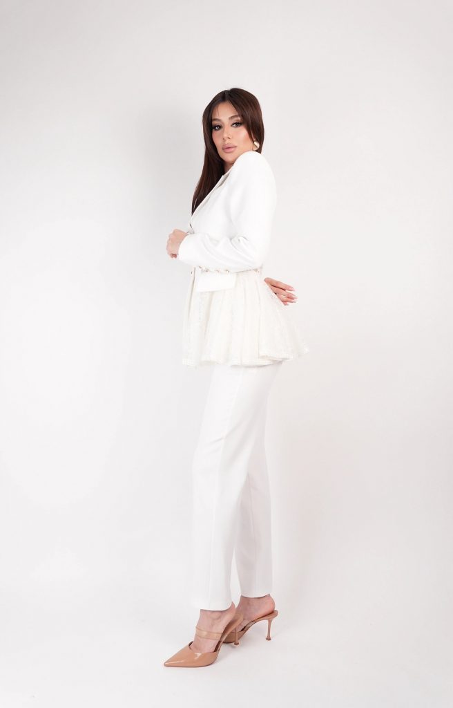 LACE-PEPLUM BLAZER SET