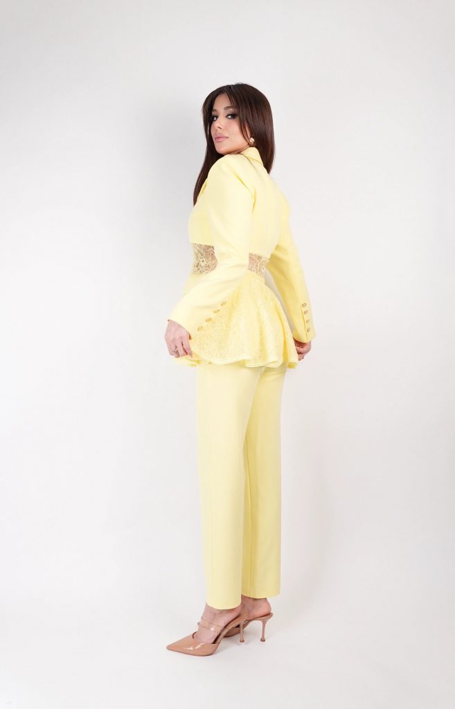 LACE-PEPLUM BLAZER SET