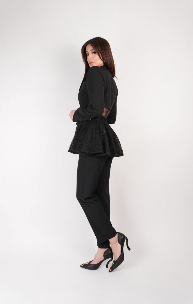 LACE-PEPLUM BLAZER SET