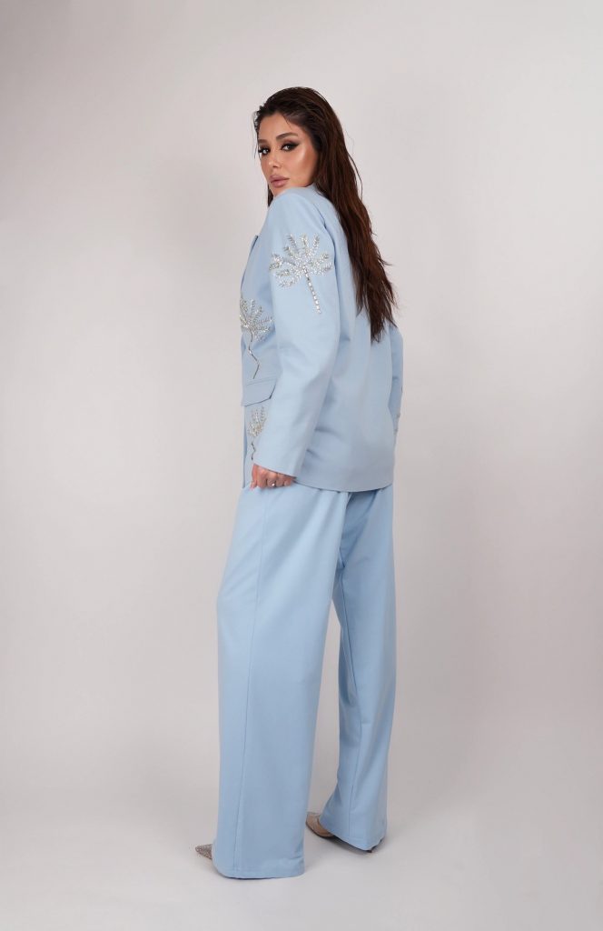 CRYSTAL-EMBELLISHED BLAZER SET
