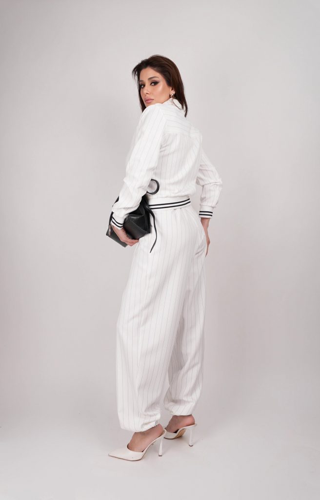 CONTRAST-SHIRT CULOTTE SET
