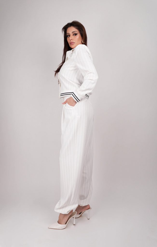 CONTRAST-SHIRT CULOTTE SET