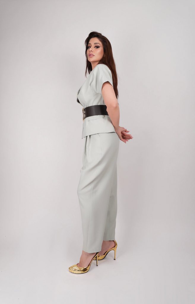 BELTED SHORT-SLEEVE SET