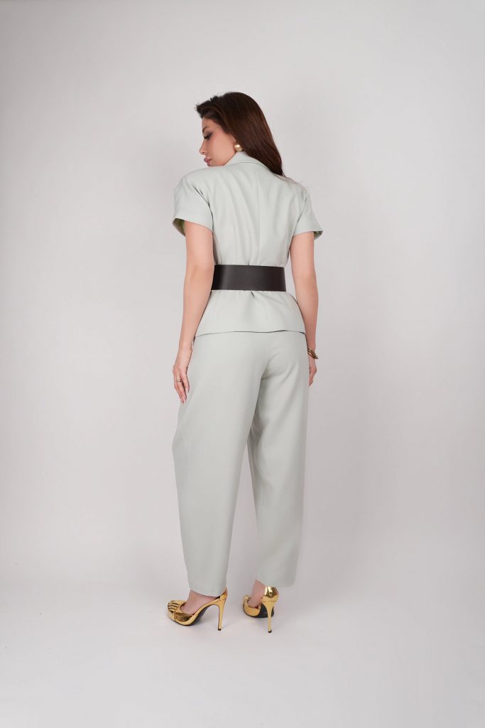 BELTED SHORT-SLEEVE SET