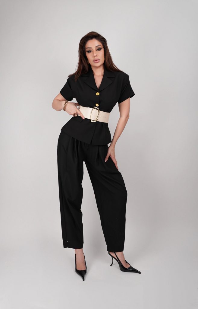 BELTED SHORT-SLEEVE SET