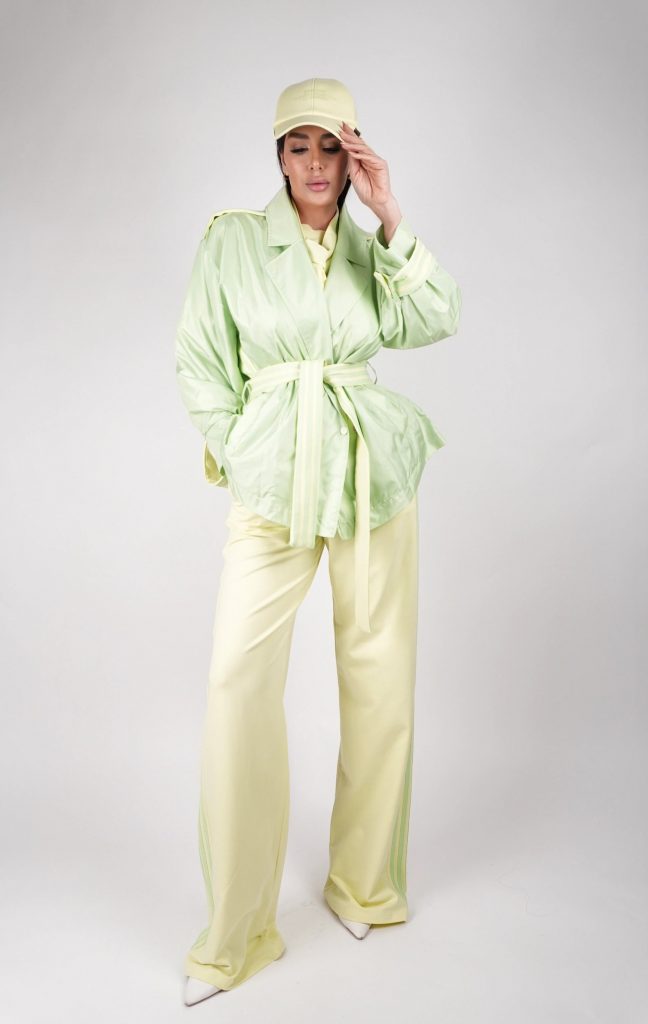SPORTY BELTED JACKET SET
