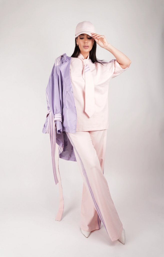 SPORTY BELTED JACKET SET