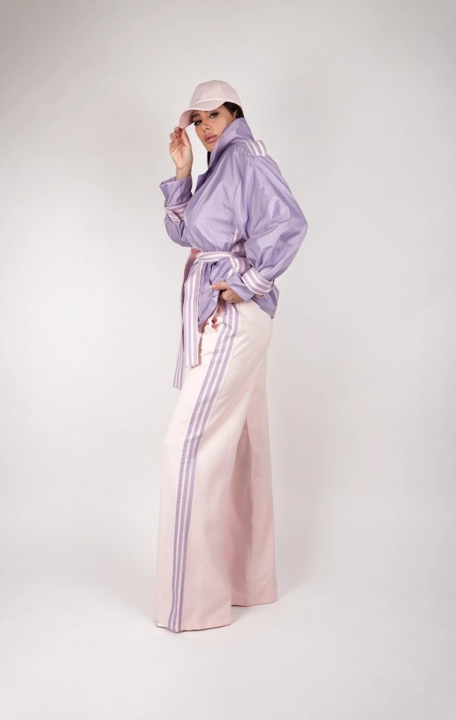 SPORTY BELTED JACKET SET