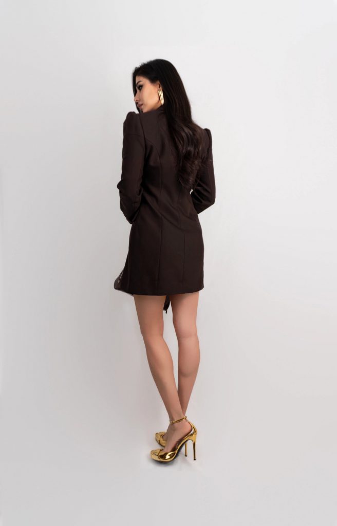 DOUBLE-BREASTED BLAZER DRESS