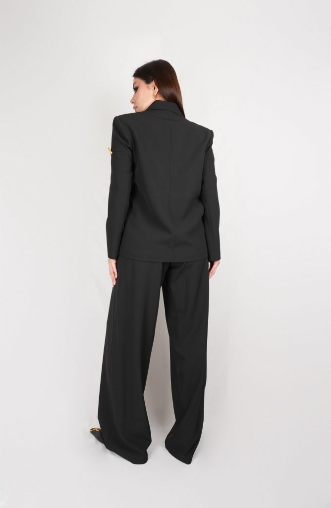 GOLD-BUTTON BLAZER SET