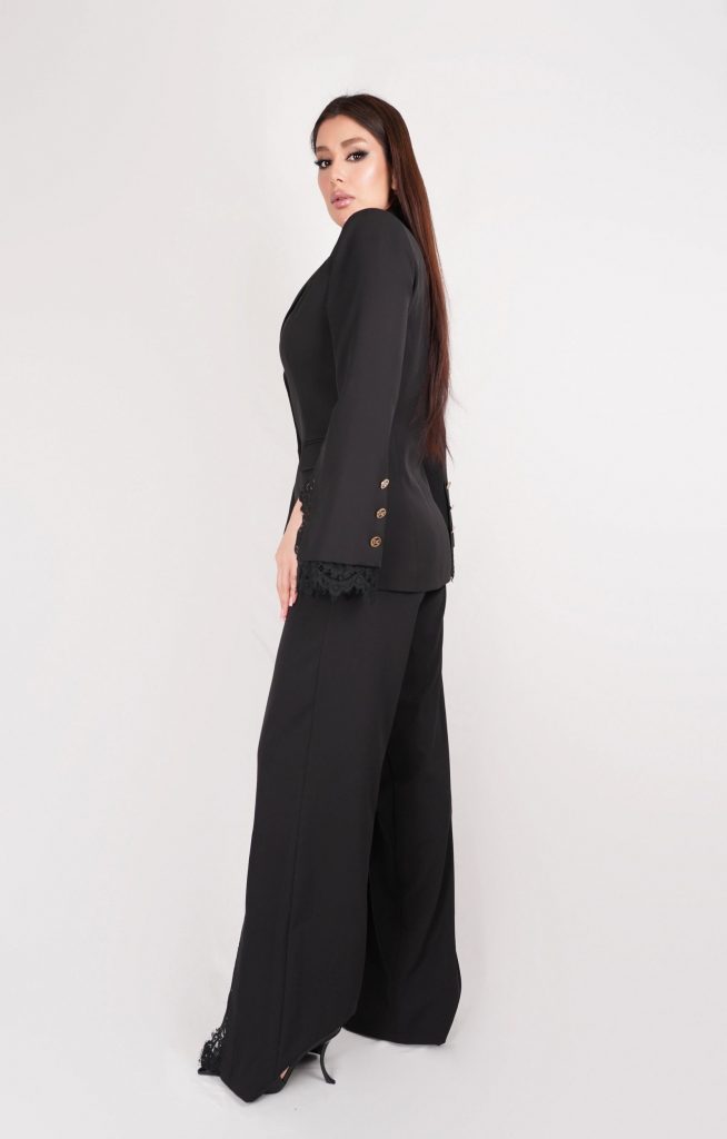 LACE-DETAIL BLAZER SET