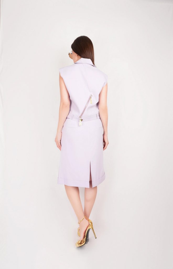 BELTED VEST SKIRT SET
