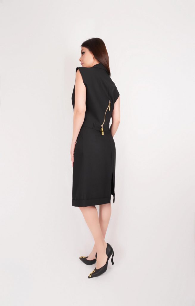 BELTED VEST SKIRT SET