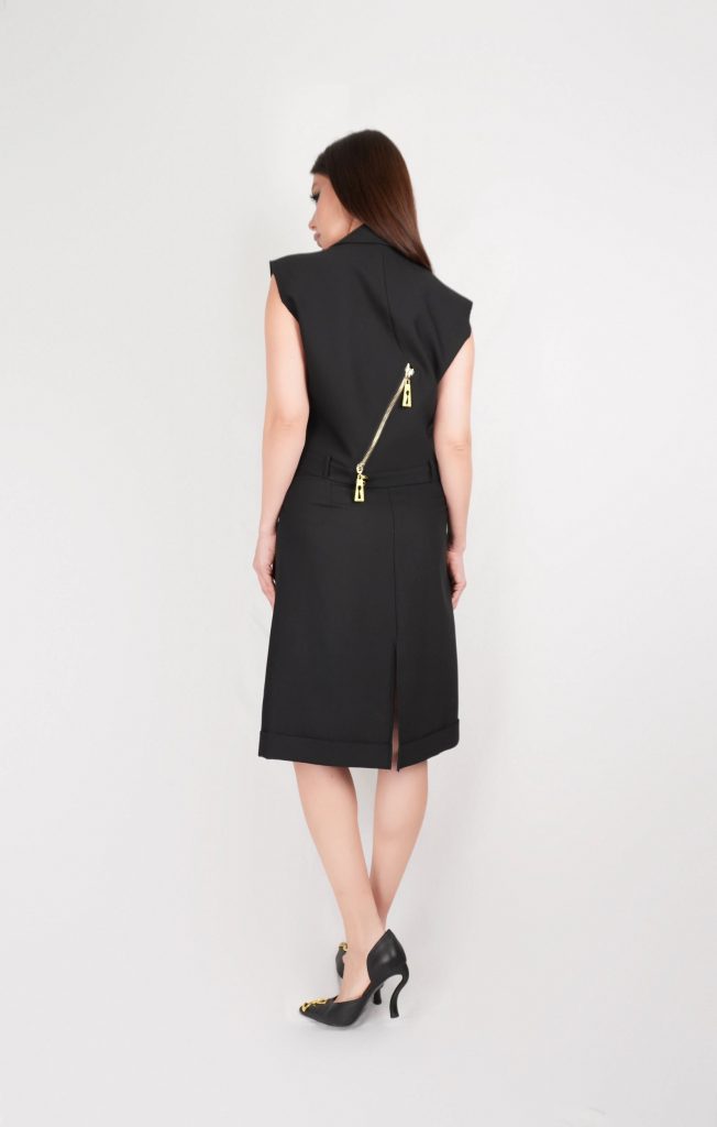 BELTED VEST SKIRT SET