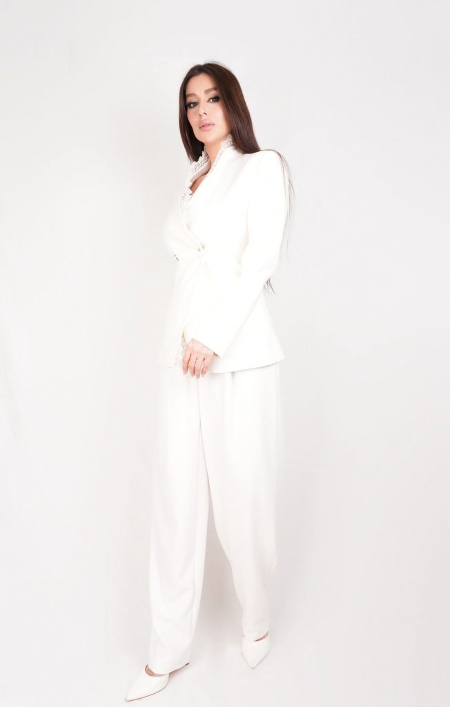 LACE-TRIM BLAZER SET
