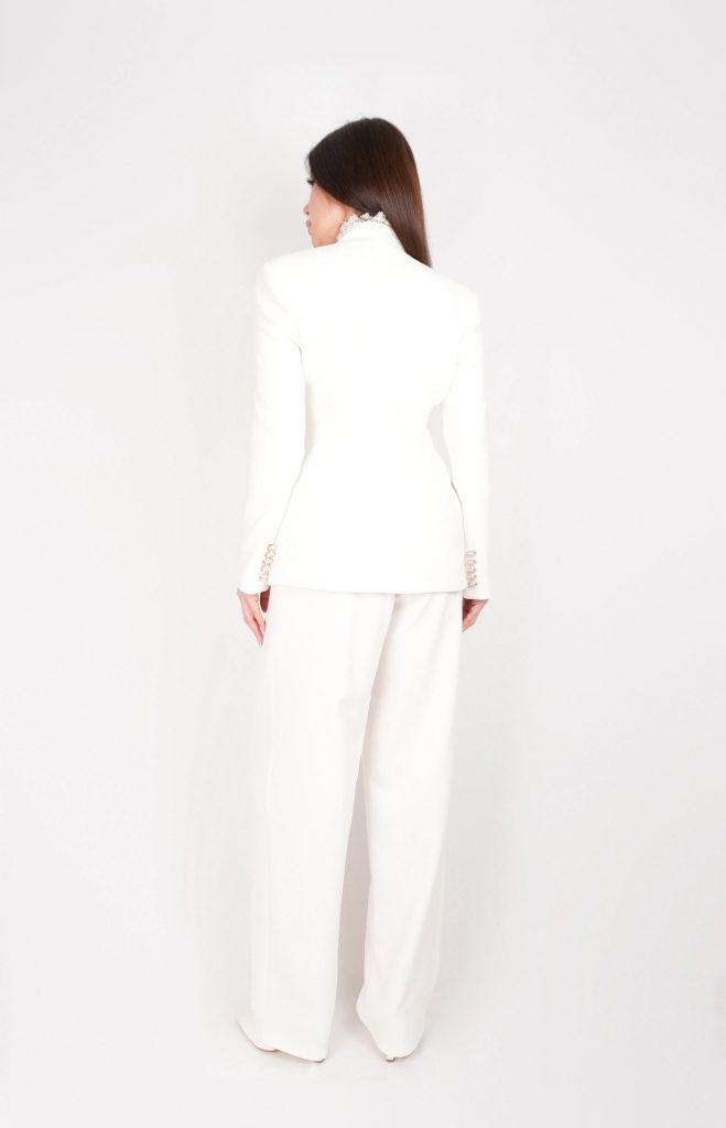 LACE-TRIM BLAZER SET