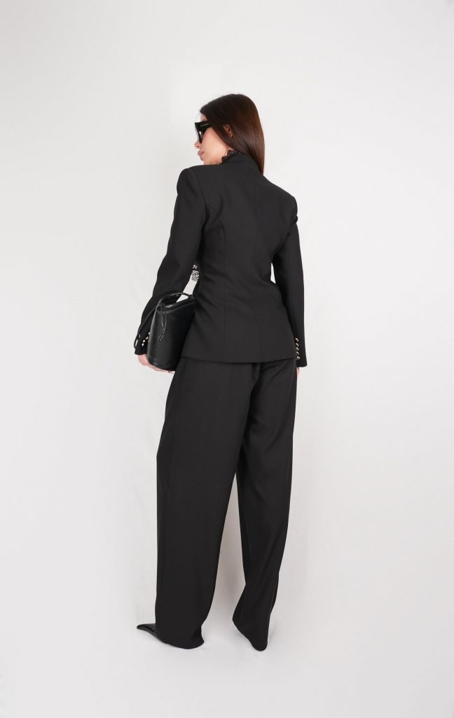 LACE-TRIM BLAZER SET
