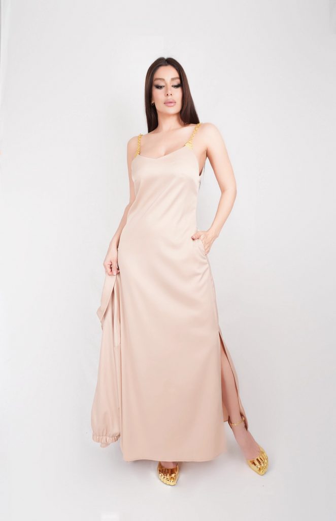 CHAIN-STRAP MAXI DRESS SET