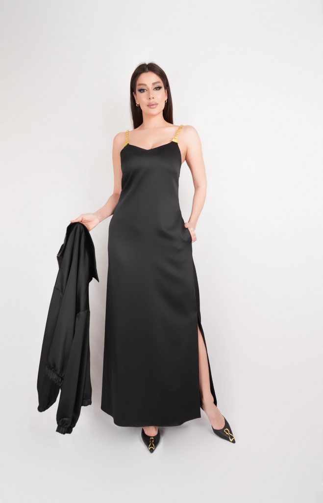 CHAIN-STRAP MAXI DRESS SET