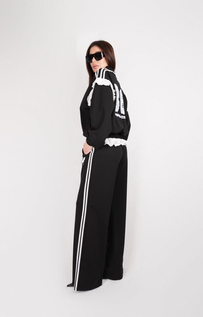 LACE-TRIM TRACKSUIT SET