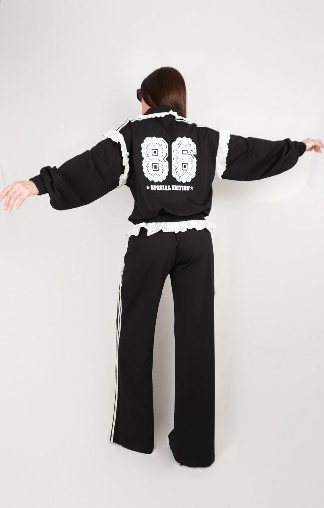 LACE-TRIM TRACKSUIT SET
