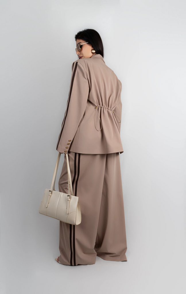 STRIPE-DETAIL TWO-PIECE SET