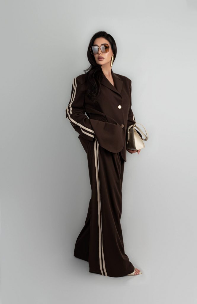STRIPE-DETAIL TWO-PIECE SET