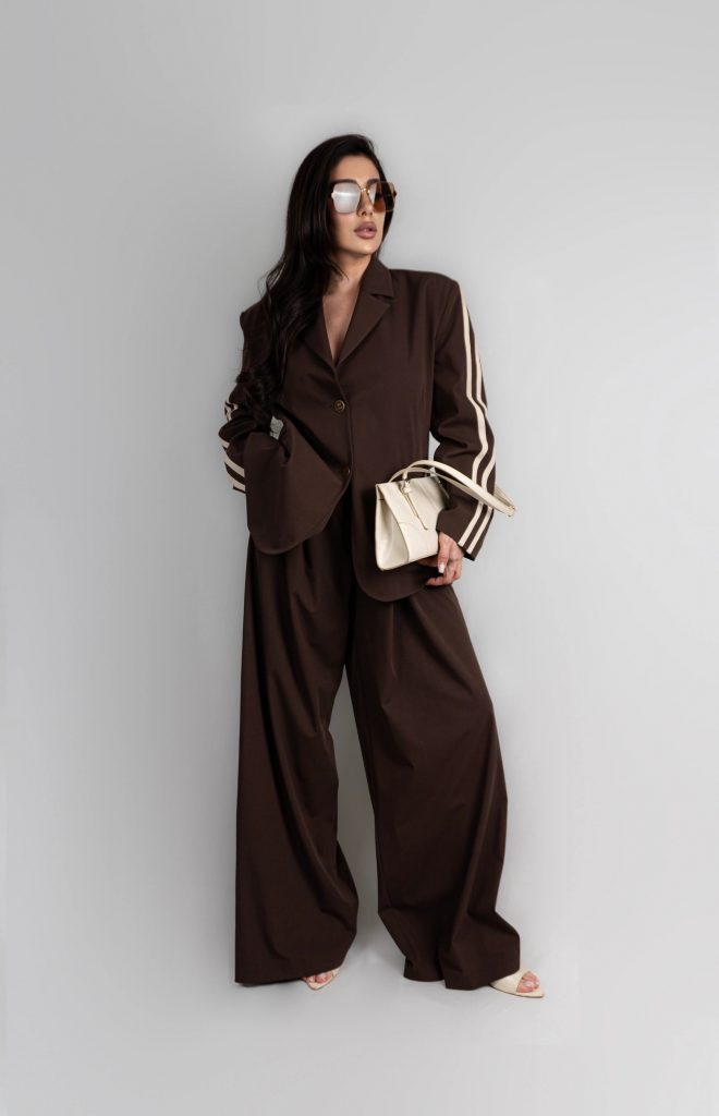 STRIPE-DETAIL TWO-PIECE SET