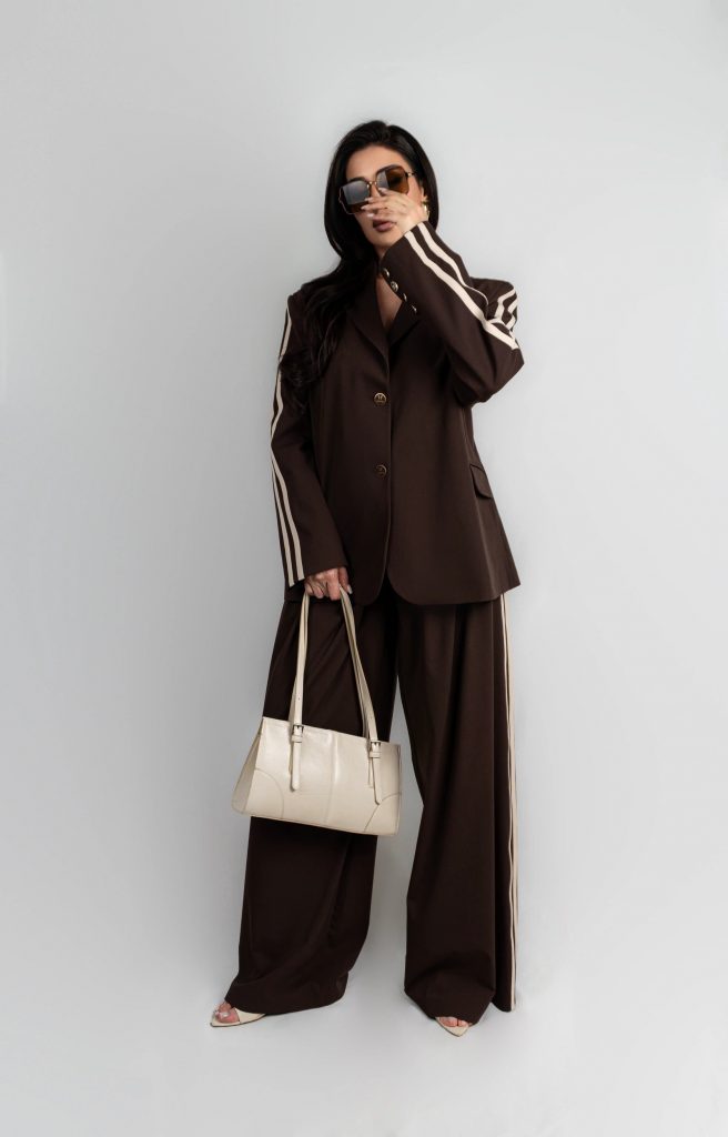STRIPE-DETAIL TWO-PIECE SET