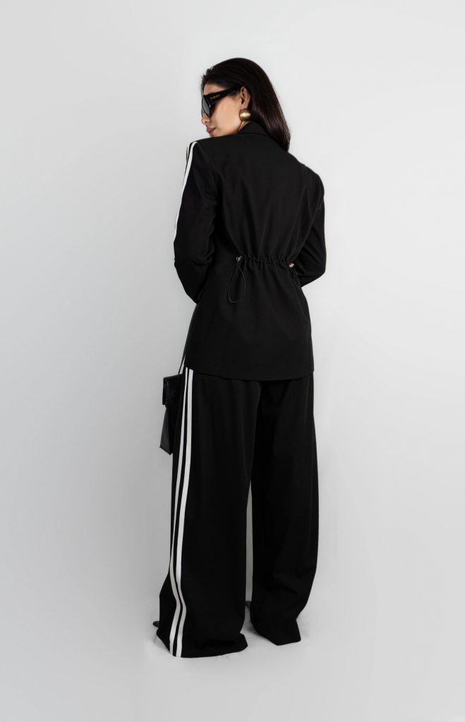 STRIPE-DETAIL TWO-PIECE SET