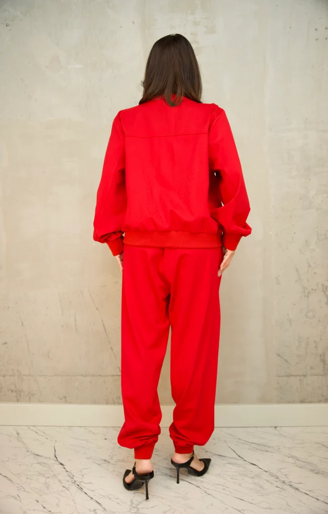 FLAP-POCKET ZIP BOMBER SET - Red, Photo 3