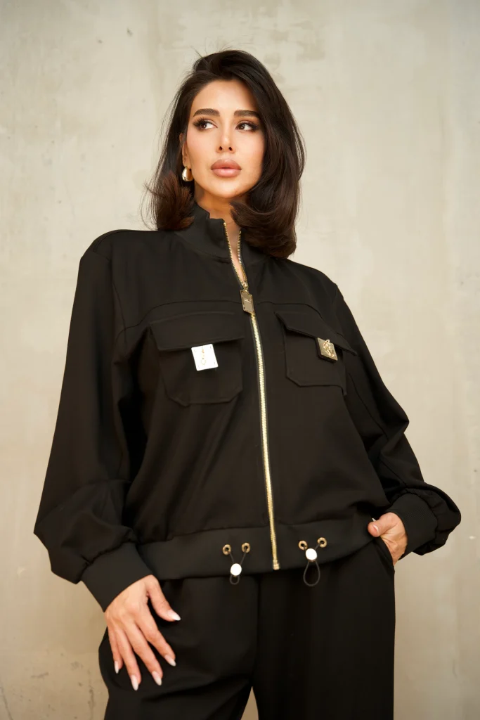 FLAP-POCKET ZIP BOMBER SET - Black, Photo 2
